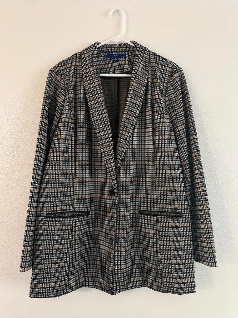 Apt.9 Women’s XXL Plaid Tweed Blazer